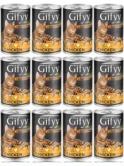 Gifyy Plus Tavuklu Yetişkin Kedi Konservesi 12 Adet 400 Gr