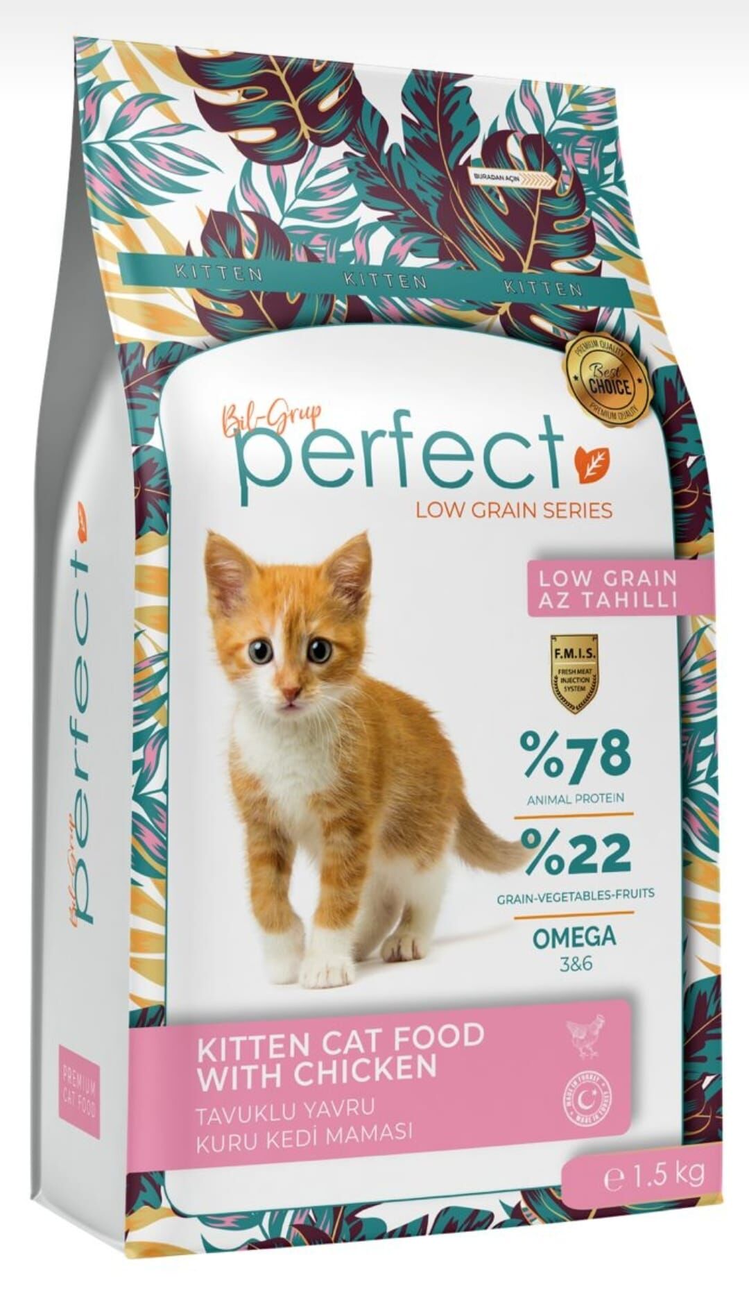 Perfect Az Tahıllı Tavuklu Yavru Kedi Maması 1.5 kg