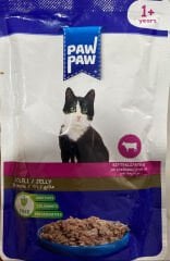 Paw Paw Kedi Yaş Mama Biftekli 85 gr 12 Adet
