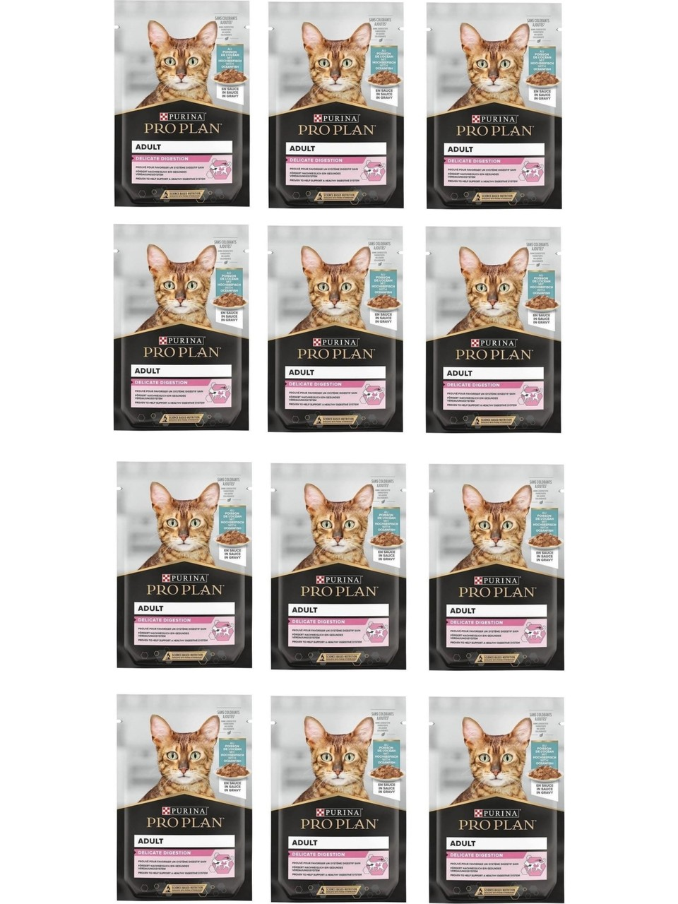 Purına Pro Plan Pouch Delicate Okyanus Balıklı Yetişkin Kedi Yaş Mama 85 Gr. x 12 Adet