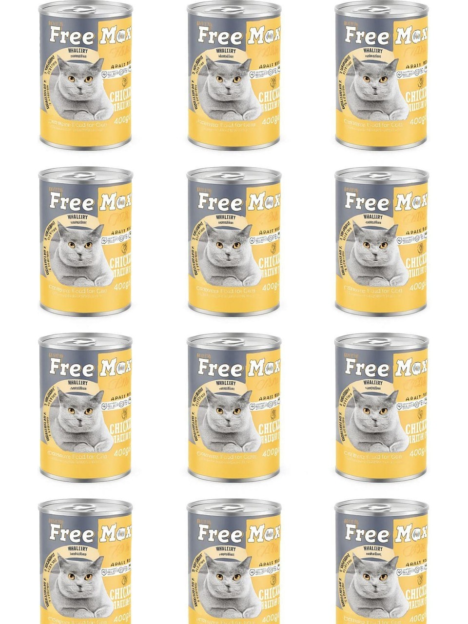 Free Max Plus Tavuklu Yetişkin Kedi Konservesi 12 Adet 400 Gr