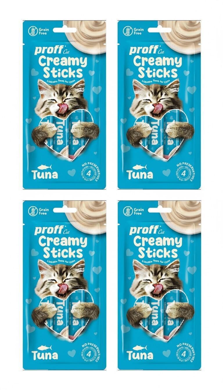 proff Creamy Ton Balıklı Kedi Ödülü 4x15 Gr