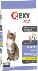 Rexy Tavuk Etli 1 kg Yavru Kuru Kedi Maması