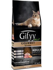 Gifyy Plus+  Somon&Tavuk Gurme Kedi Maması 15 Kg