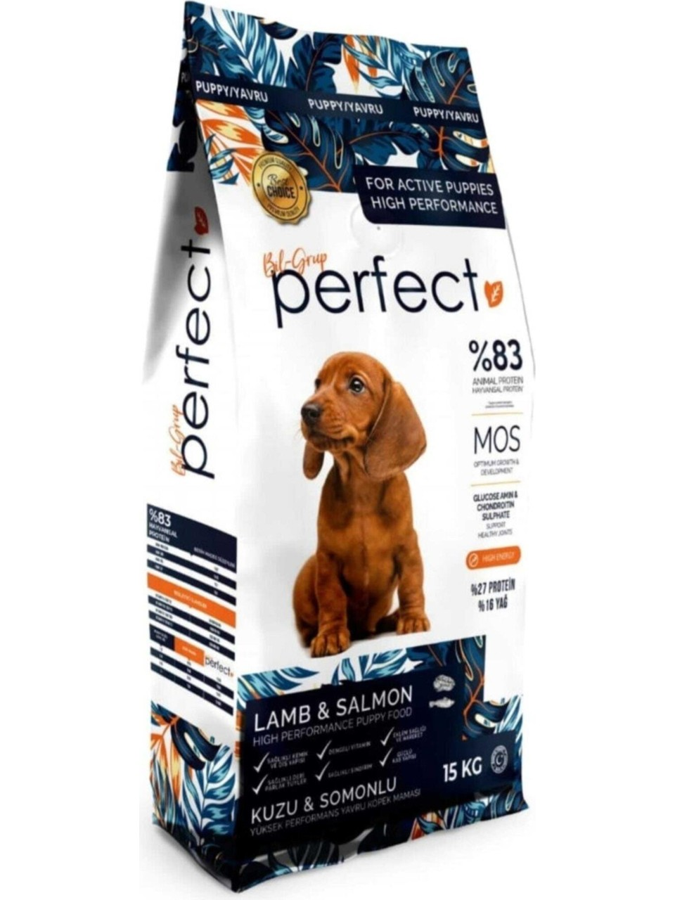 Perfect Kuzu Etli ve Somonlu Premium Yavru Köpek Maması 15 kg
