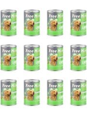Free Max Plus Kuzu Etli Yetişkin Köpek Konservesi 12 Adet 400 Gr
