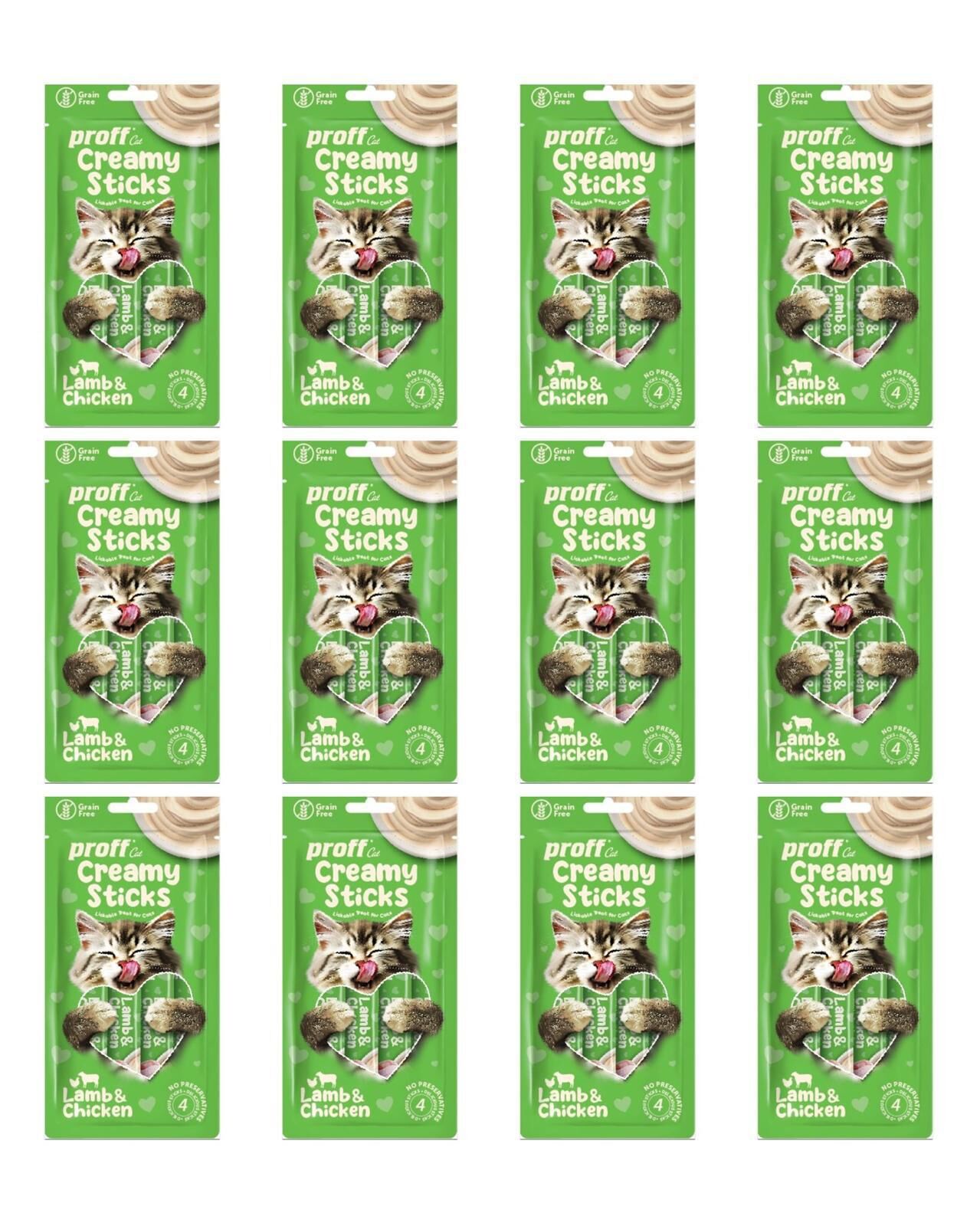 proff Creamy Kuzu ve Tavuklu Kedi Ödülü 12x15 Gr