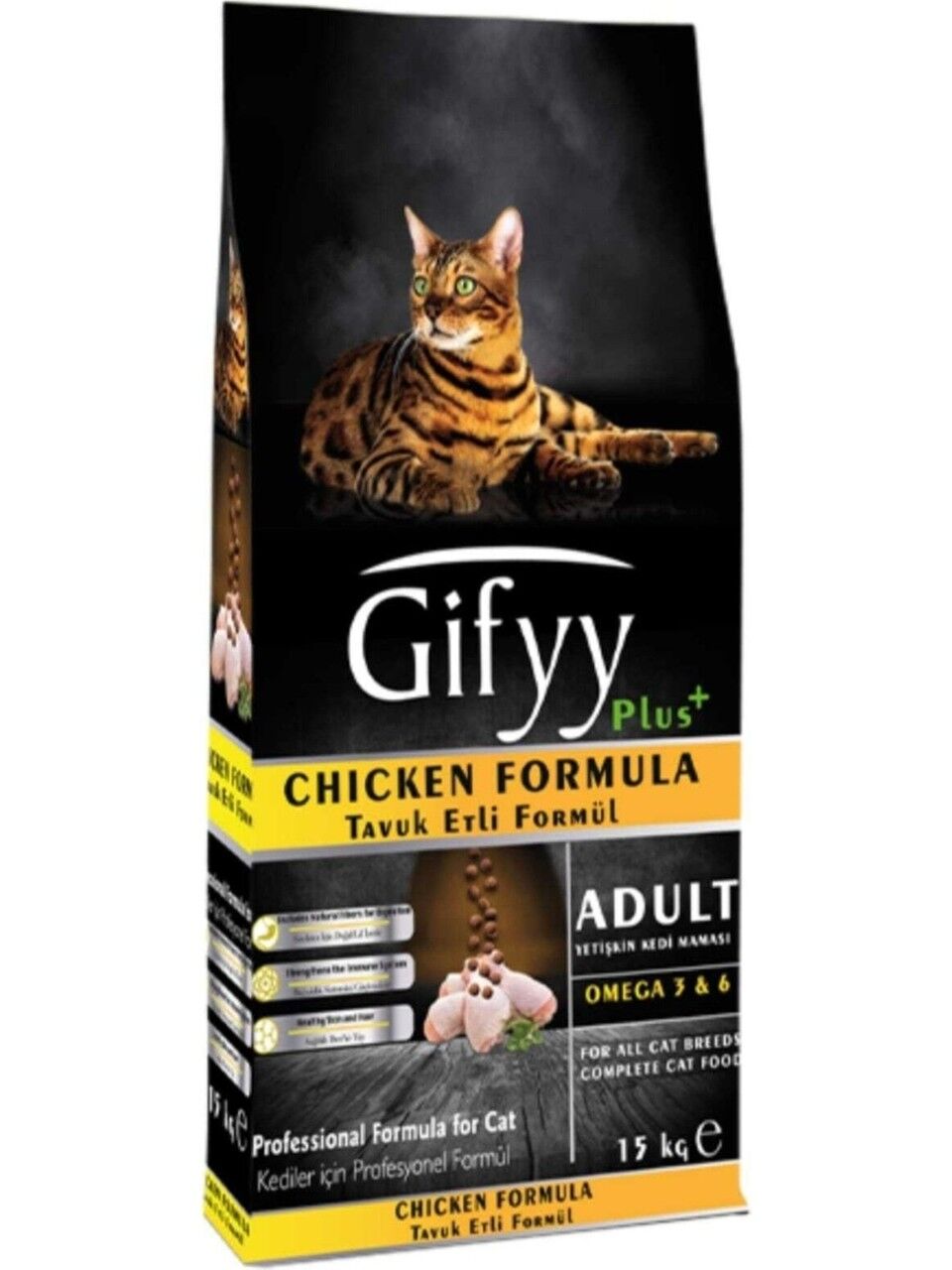 Gifyy Tavuklu Kedi Maması Yetişkin 15 kg