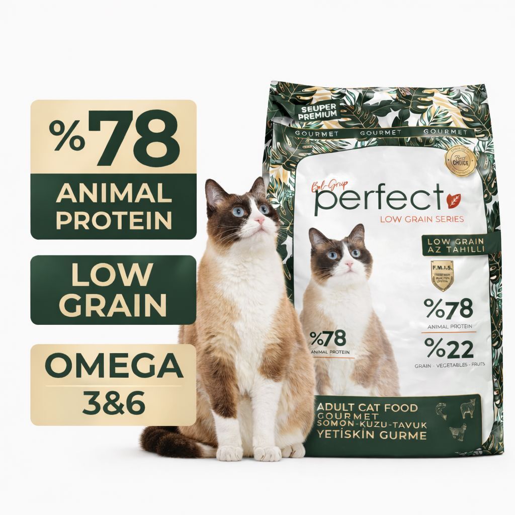 PERFECT Cat Az Tahıllı/Düşük Tahıllı Gurme Kedi Maması 10 Kg